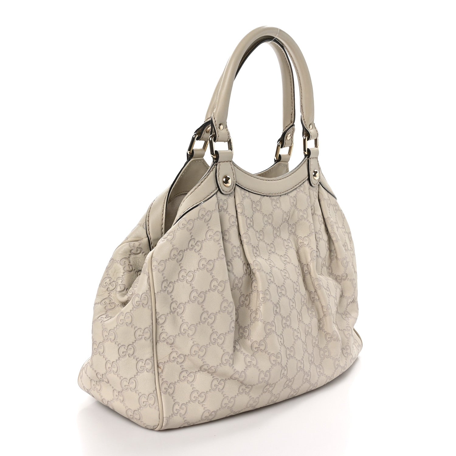 Gucci Guccissima Medium Sukey Tote Mystic White 3 of 10