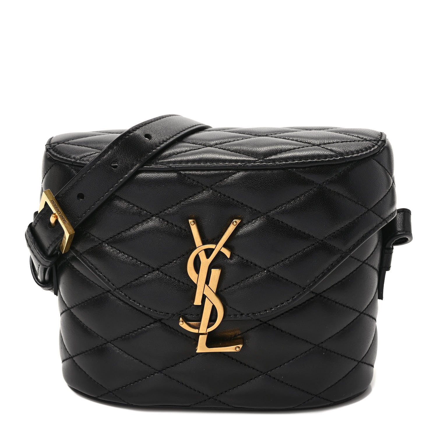 Saint Laurent Lambskin Matelasse Monogram June Box Bag Black 1 of 8