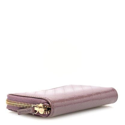 Gucci Patent Microguccissima Zip Around Card Case Mauve 4 of 7