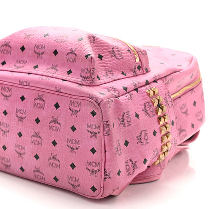 MCM Visetos Medium Side Studs Stark Backpack Pink 8 of 12