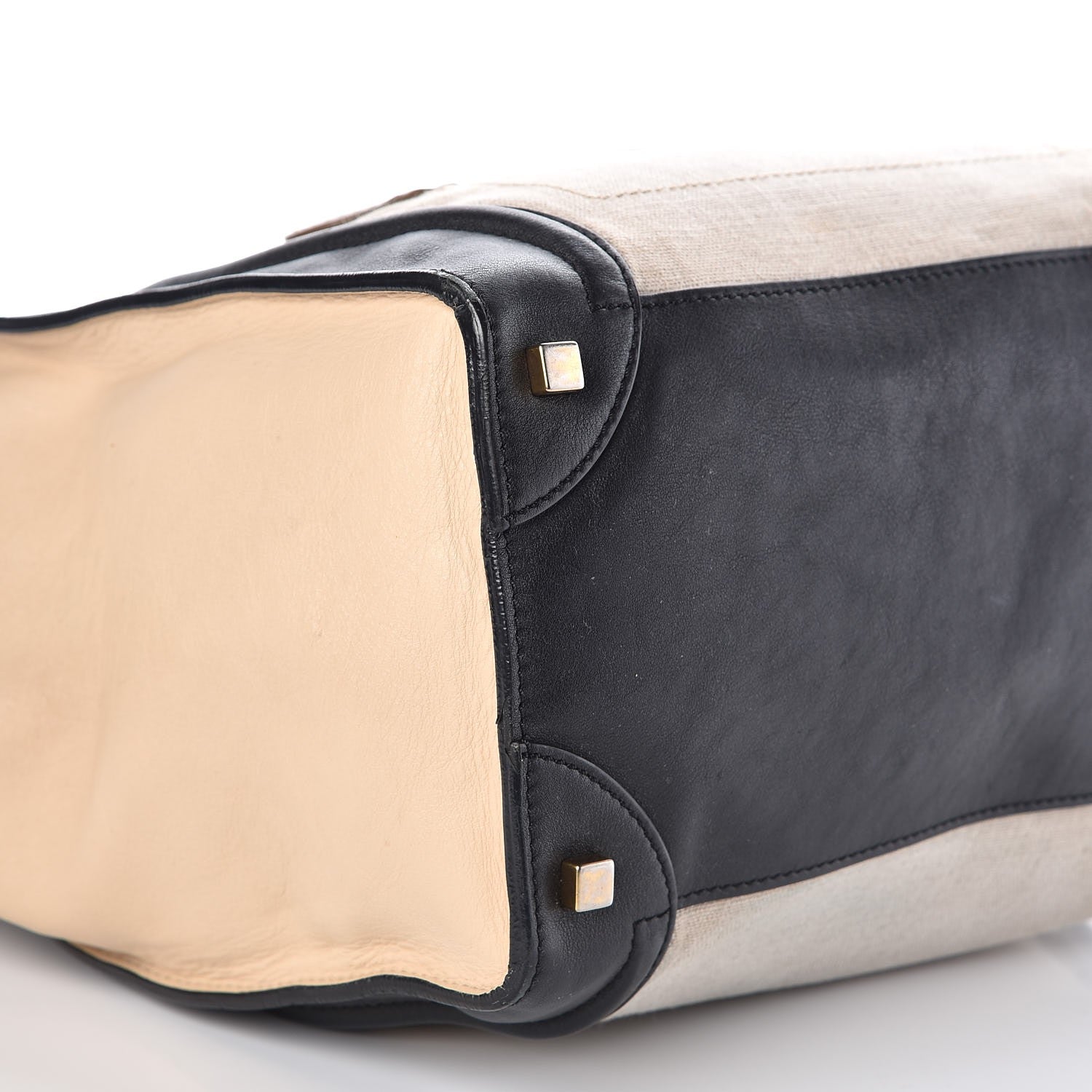 Celine Calfskin Linen Mini Tri-Color Luggage Beige 10 of 11