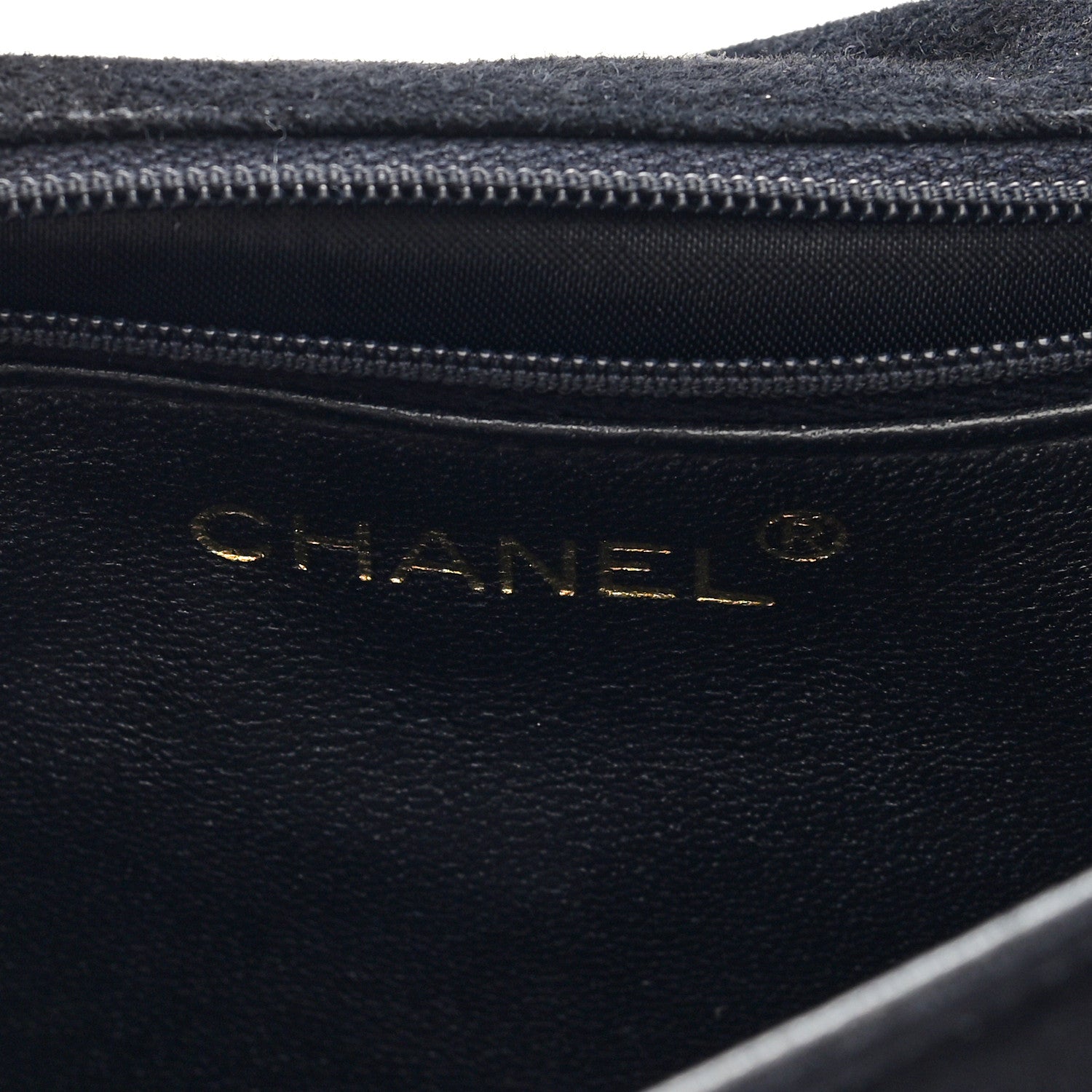 Chanel Suede Quilted CC Small Single Flap Black 6 of 10