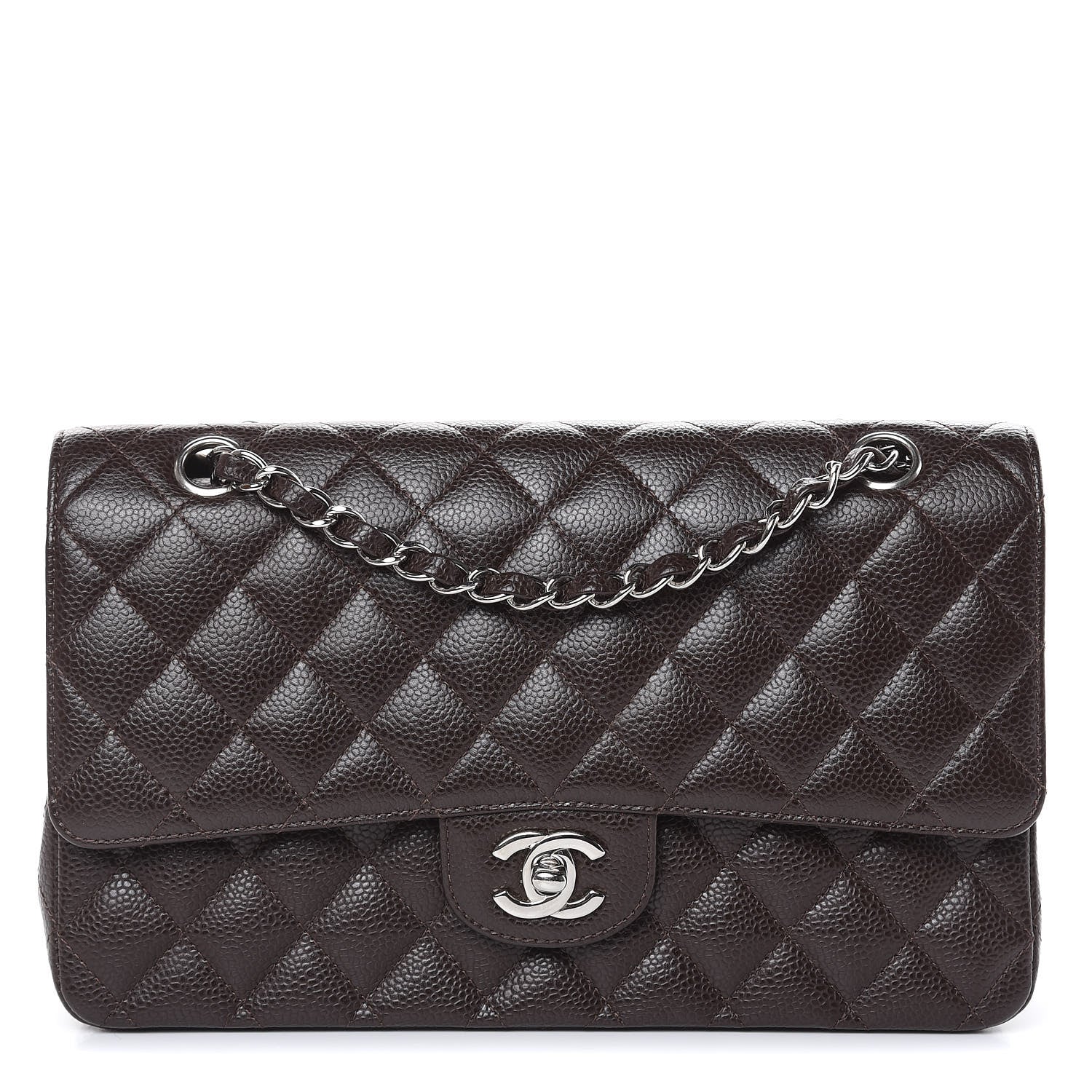 Chanel Caviar Quilted Medium Double Flap Brown 1 of 13