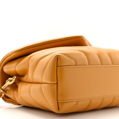 Saint Laurent Calfskin Y Quilted Monogram Toy Loulou Crossbody Bag Cheddar 10 of 12