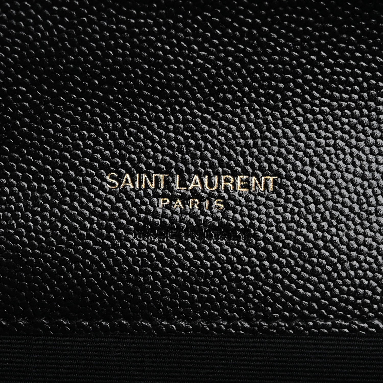 Saint Laurent Grain De Poudre Matelasse Chevron Monogram Envelope Clutch Black 6 of 11