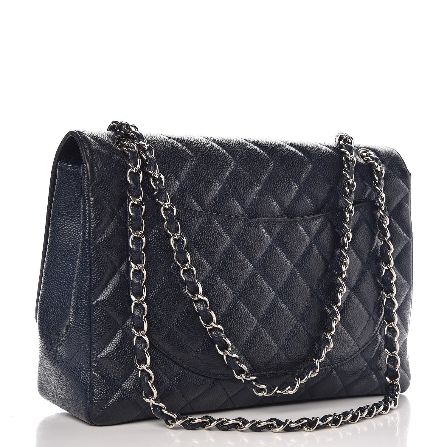 Chanel Caviar Quilted Maxi Single Flap Navy 3 of 16