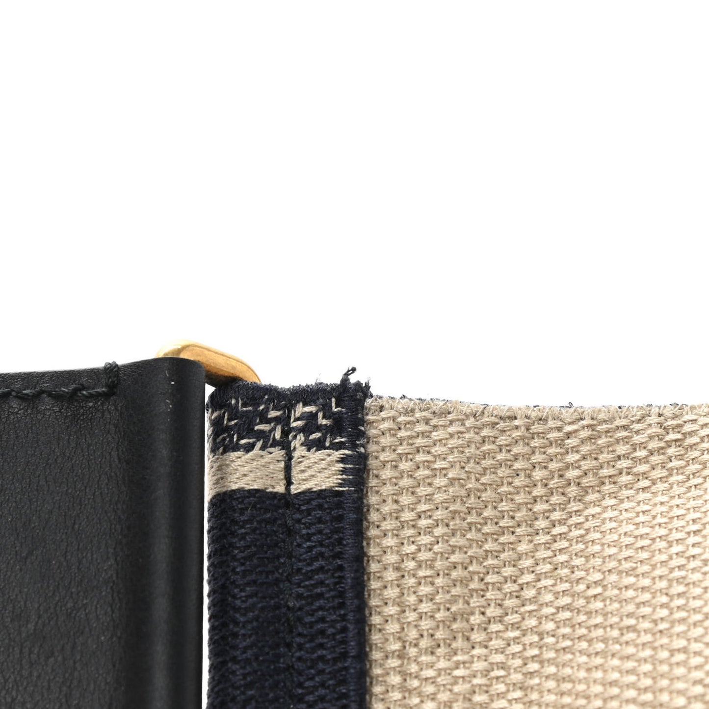 Canvas Embroidered Shoulder Strap Blue