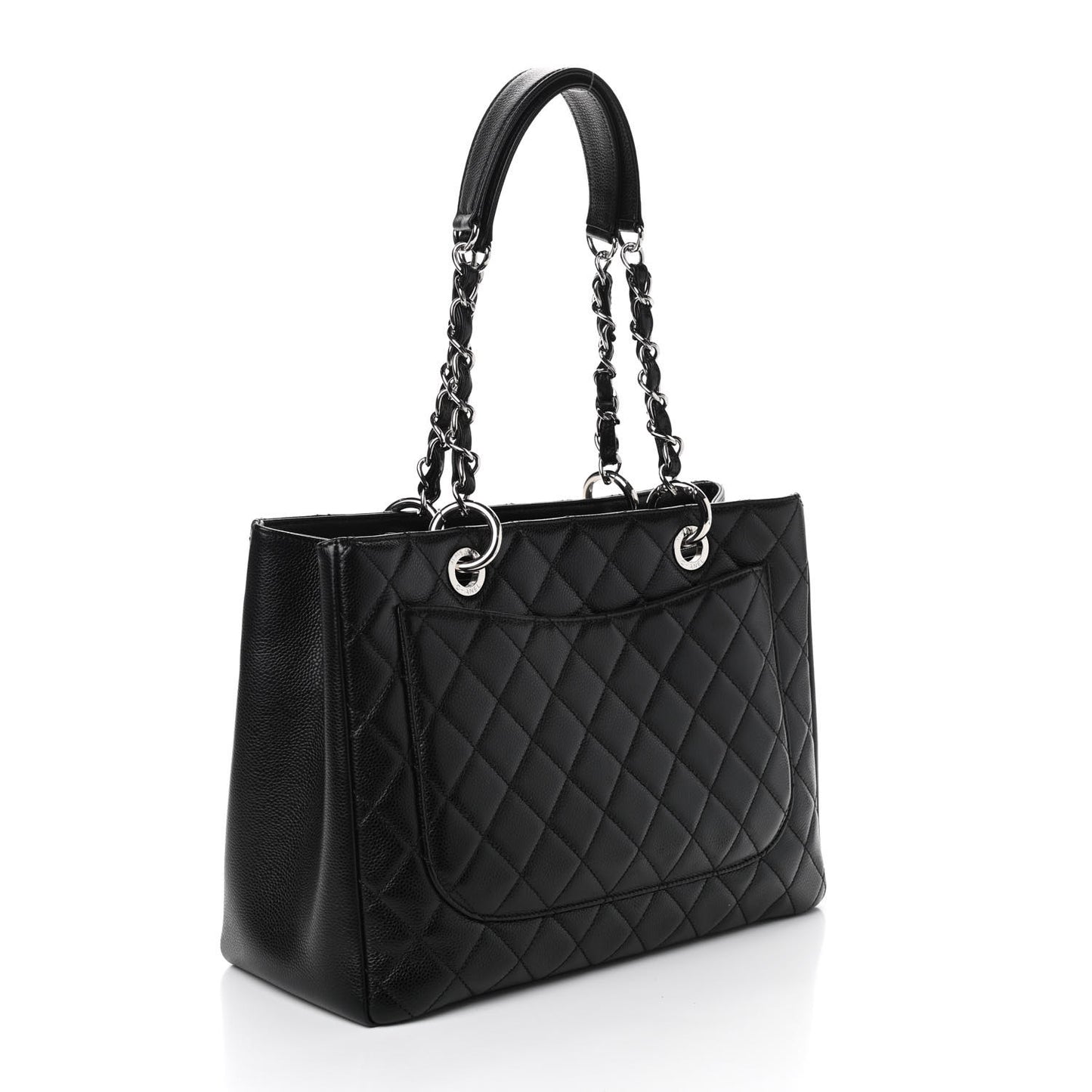 Caviar Quilted Grand Shopping Tote GST Black