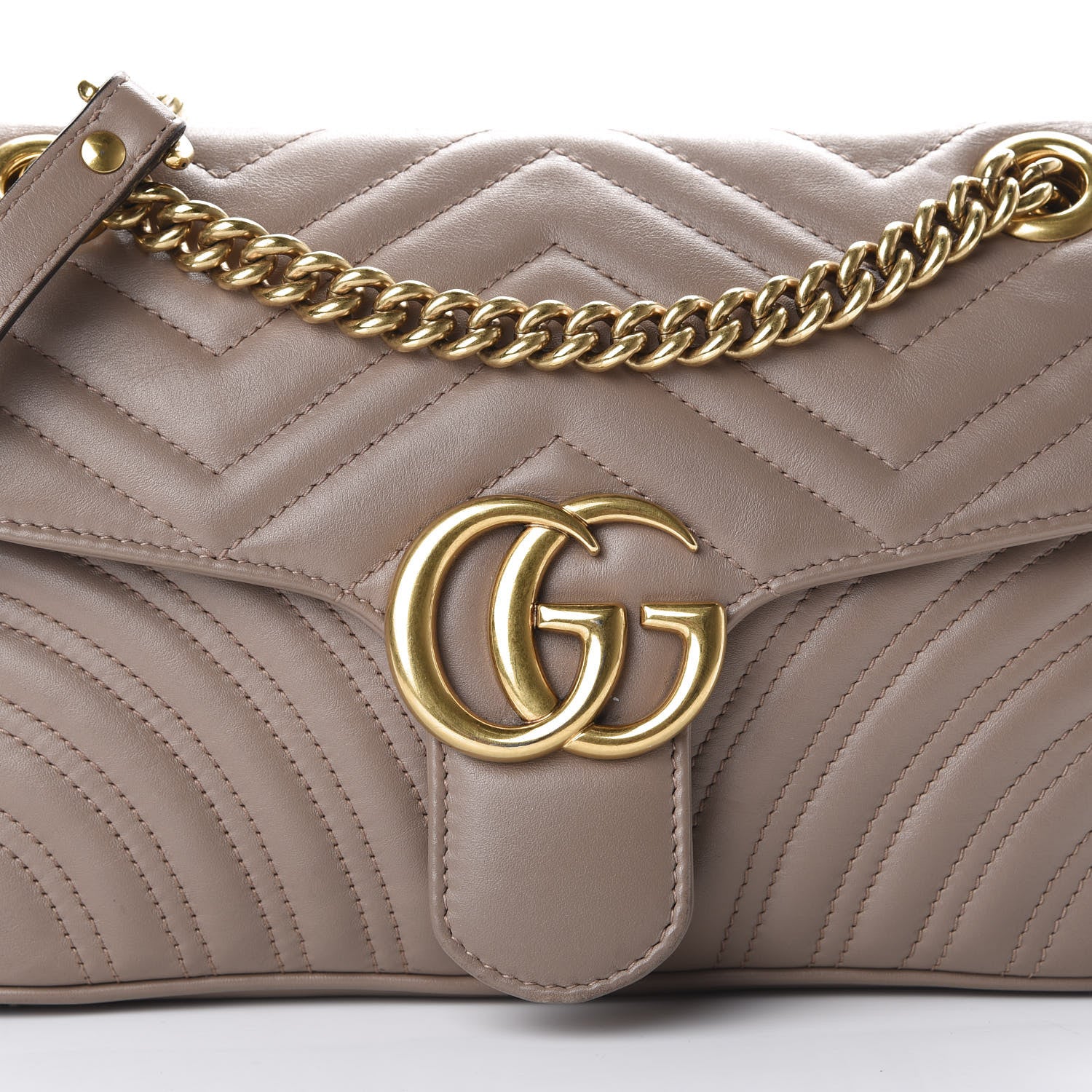 Gucci Calfskin Matelasse Small GG Marmont Shoulder Bag Porcelain Rose 10 of 10
