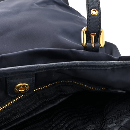 Prada Tessuto Nylon Saffiano Metal Shopping Tote Navy 10 of 17