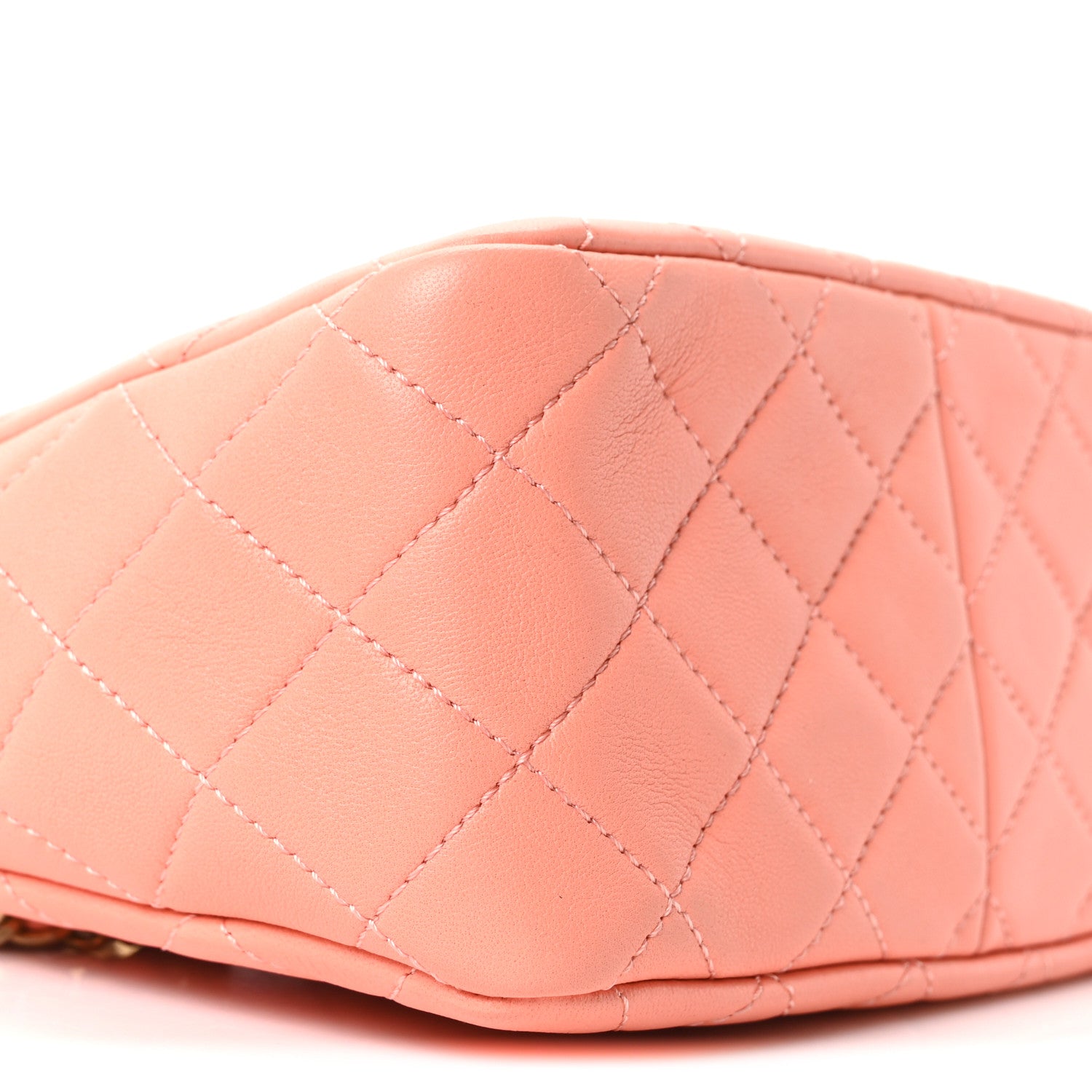 Chanel Lambskin Quilted Small Pearl Crush Hobo Coral 1842291