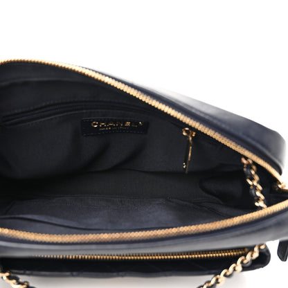 Chanel Lambskin Quilted Camera Case Navy 5 of 10