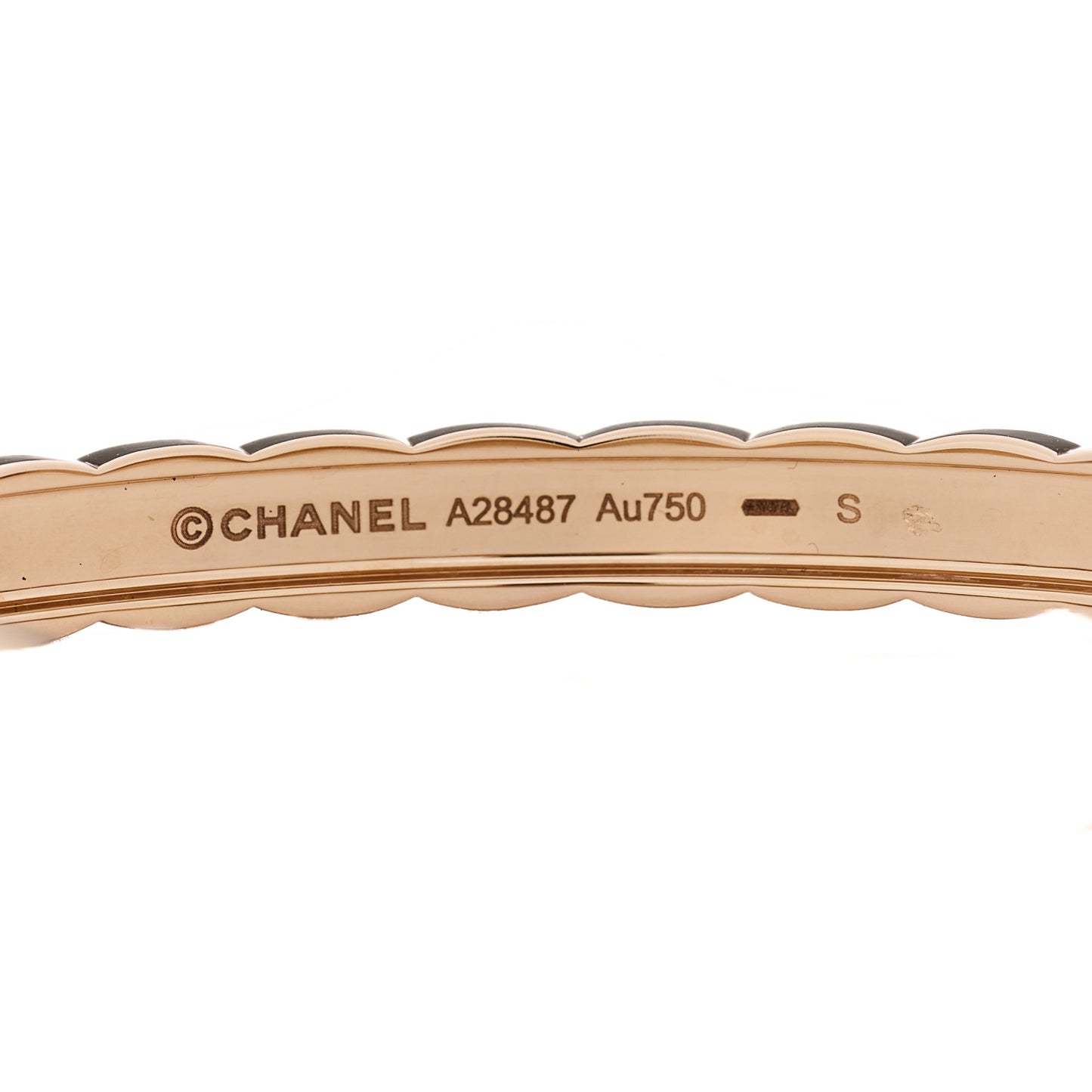 18K Beige Gold Coco Crush Bangle Bracelet S