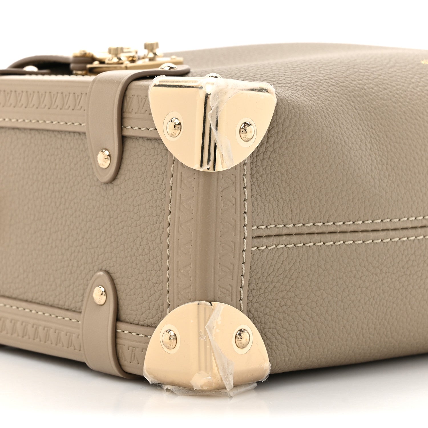 Louis Vuitton Calfskin Side Trunk MM Taupe 9 of 9