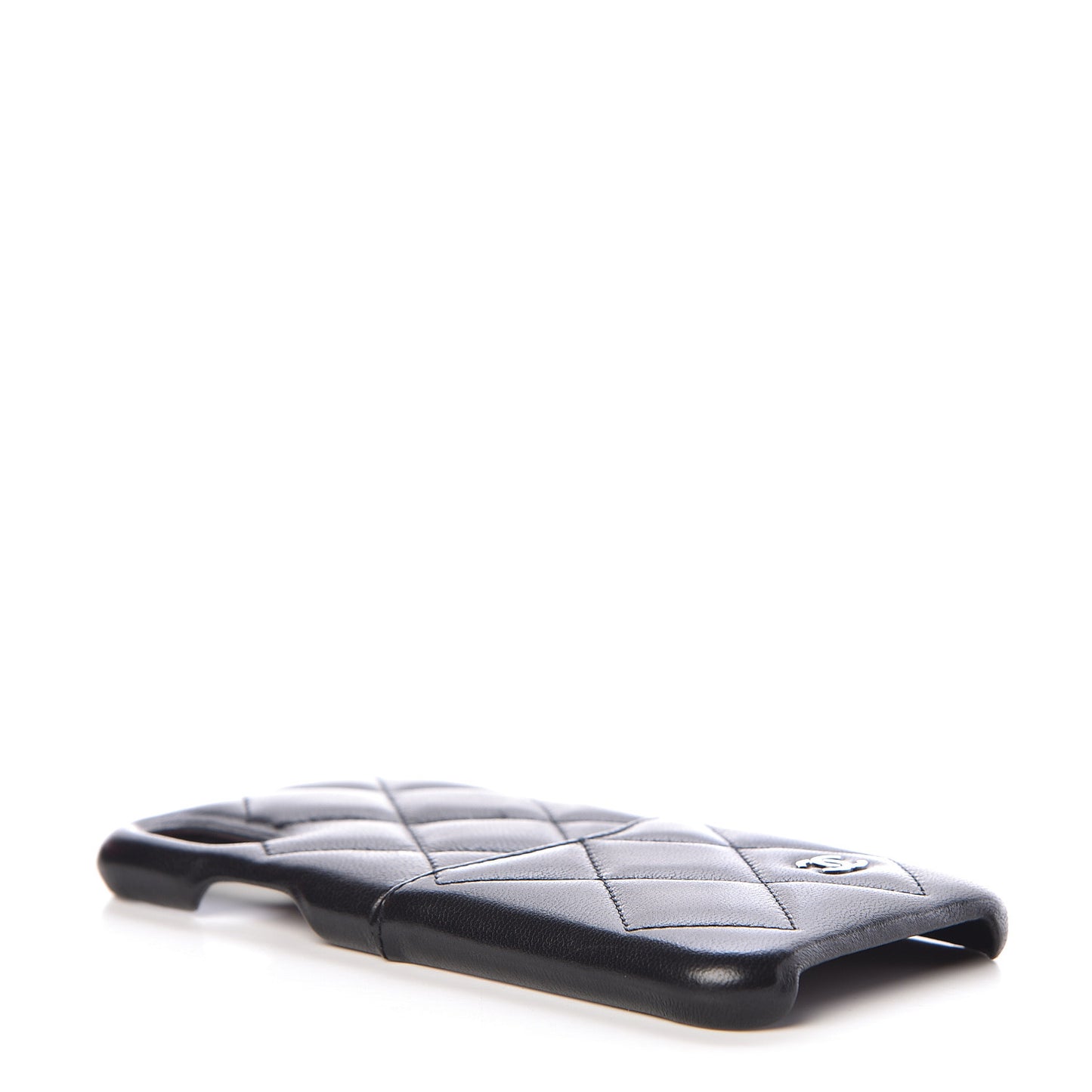 Lambskin Quilted iPhone X Case Black