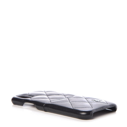 Chanel Lambskin Quilted iPhone X Case Black 4 of 8