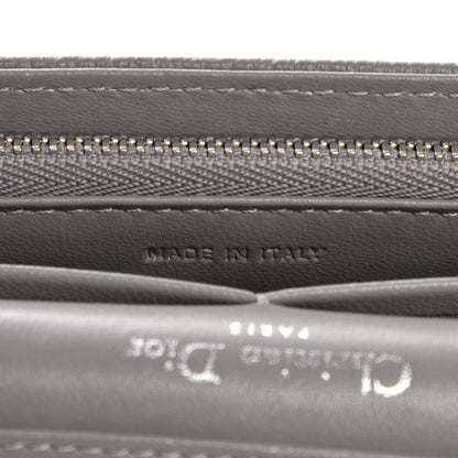 Christian Dior Grained Calfskin Diorama Wallet on Chain Pouch Gris 6 of 8