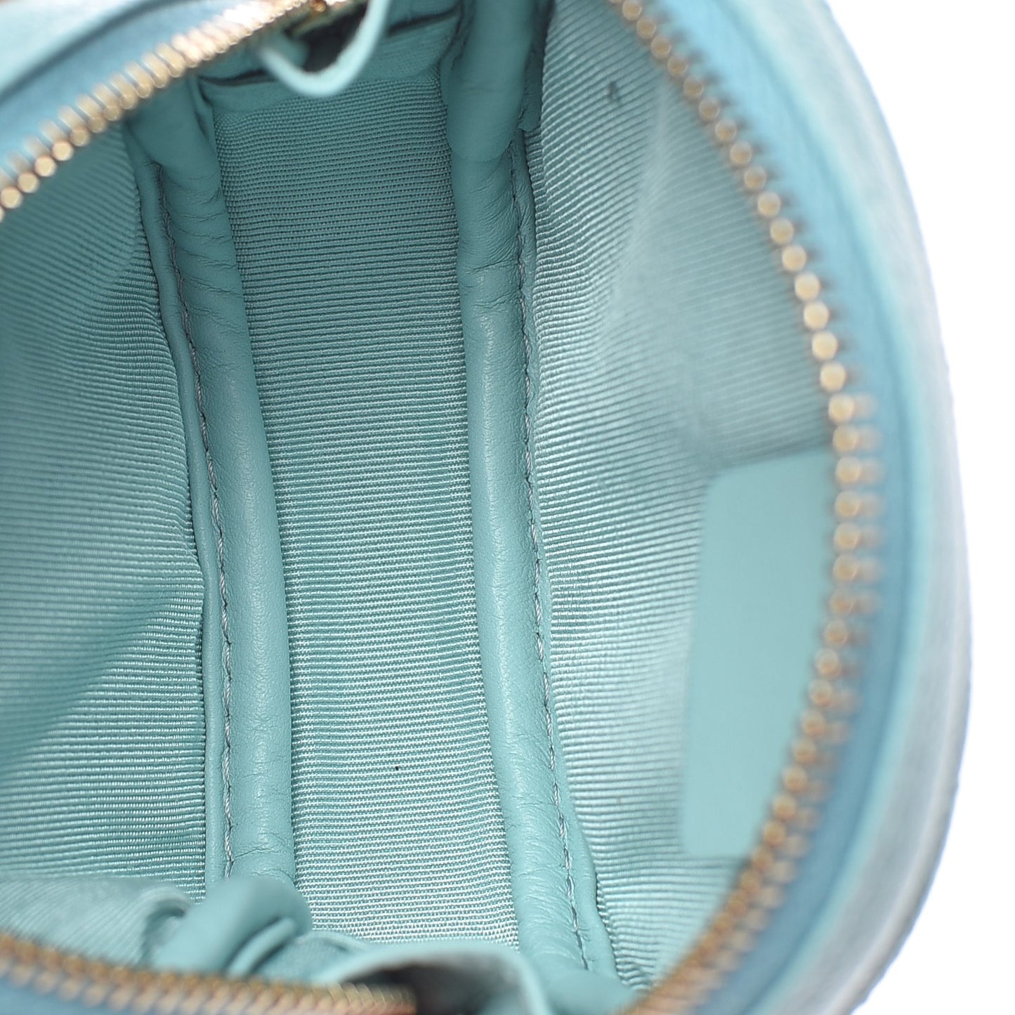 Caviar Quilted Zip Around Classic Coin Purse Light Blue