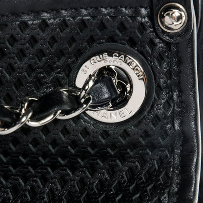 Chanel Calfskin Perforated Up In The Air Tote Black 8 of 9