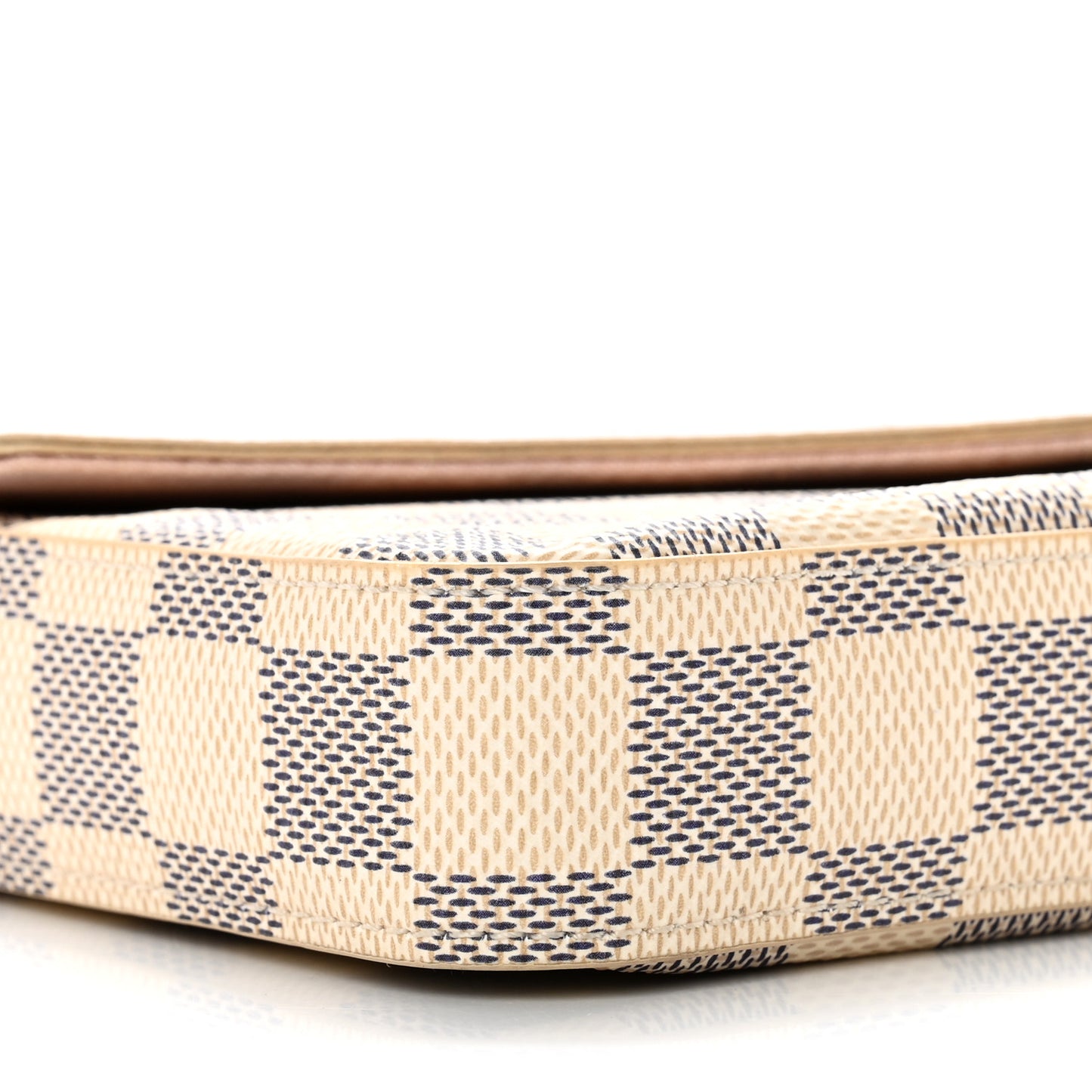 Damier Azur Pochette Felicie Chain Wallet Rose Ballerine