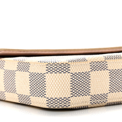 Louis Vuitton Damier Azur Pochette Felicie Chain Wallet Rose Ballerine 5 of 9
