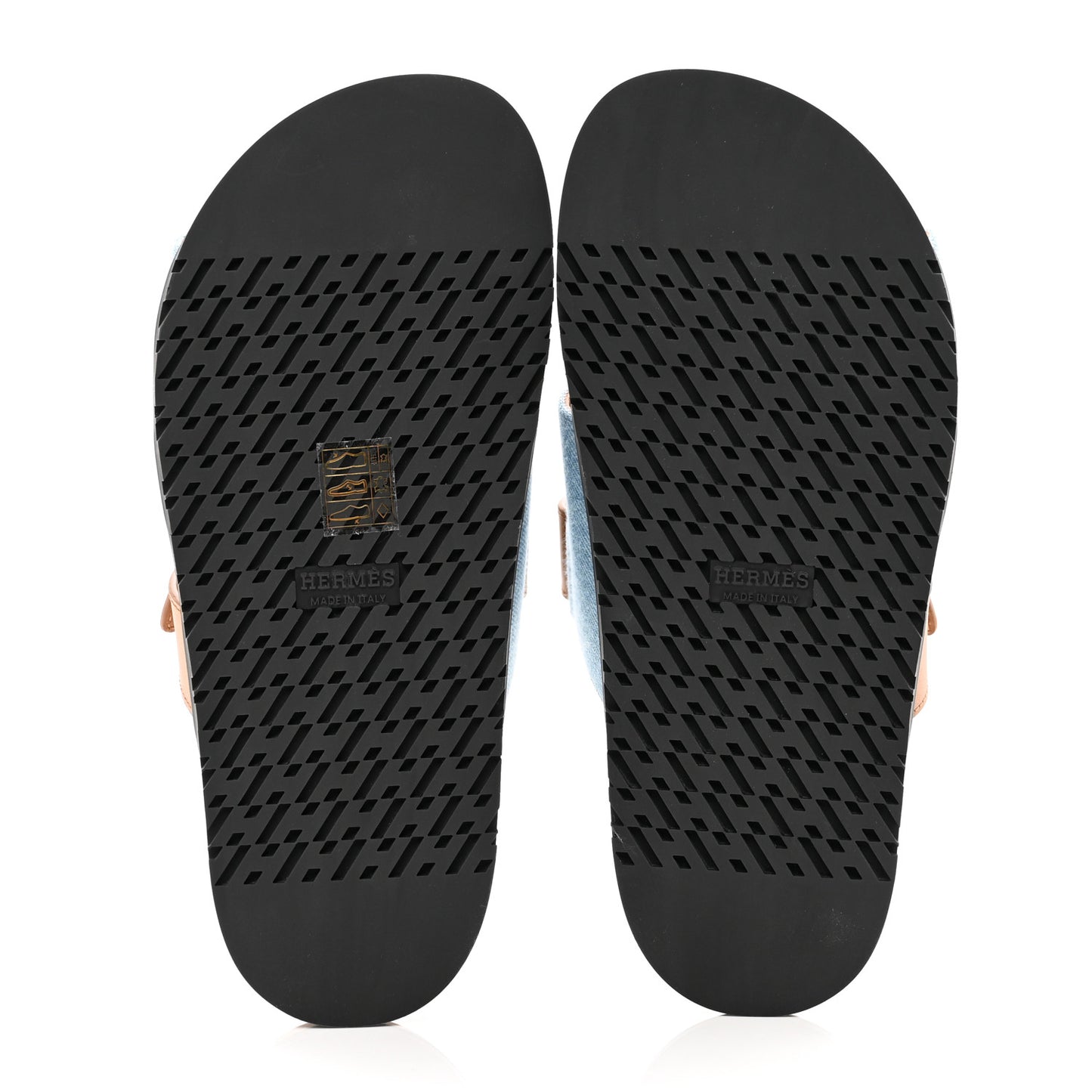 Denim Calfskin Womens Chypre Sandals 37.5 Bleu Clair Naturel
