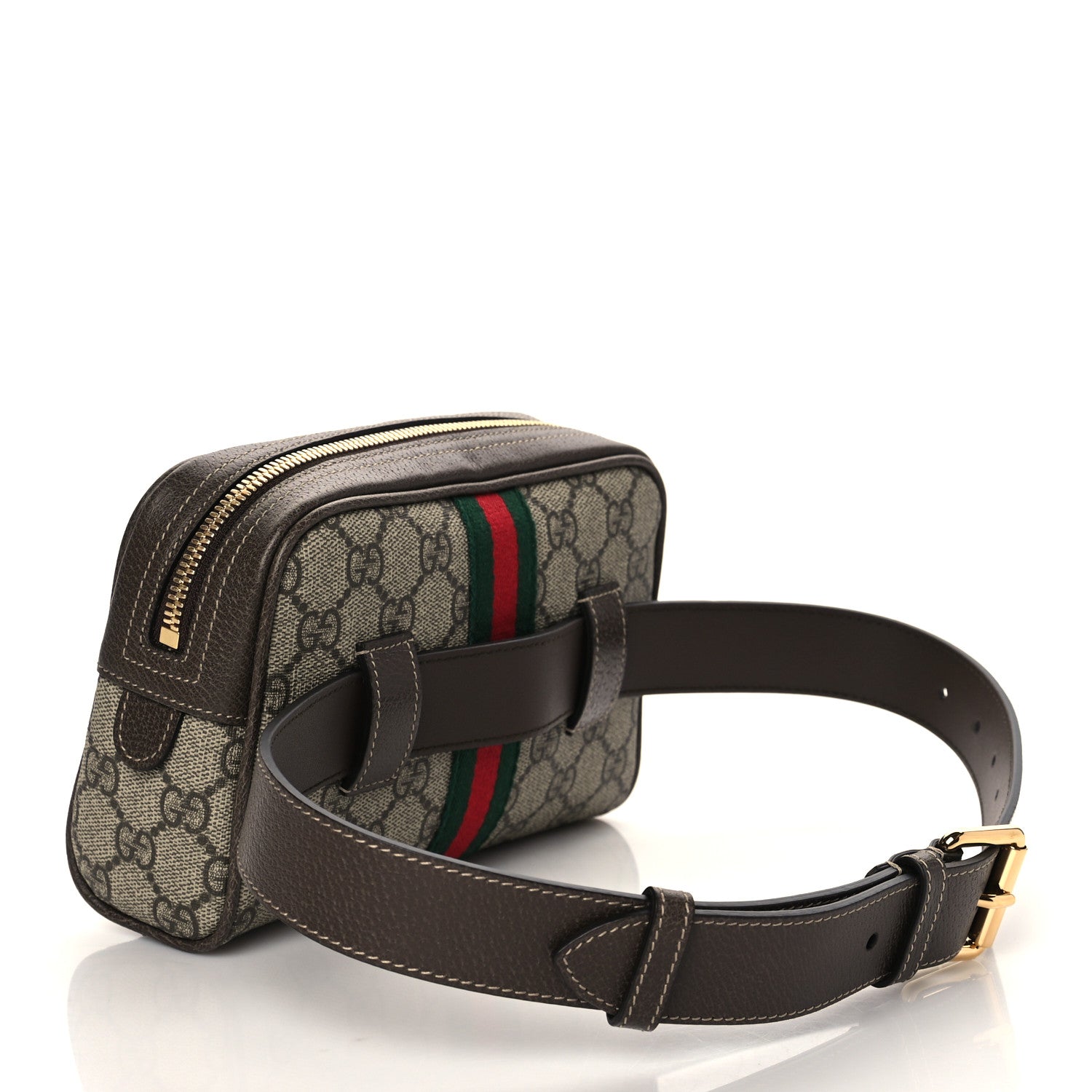 Gucci GG Supreme Monogram Web Small Ophidia Belt Bag 65 26 Dark Brown 2 of 9