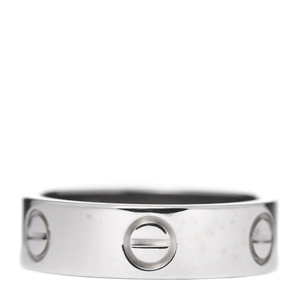 Cartier 18K White Gold 5.5mm LOVE Ring 53 6.25 3 of 4