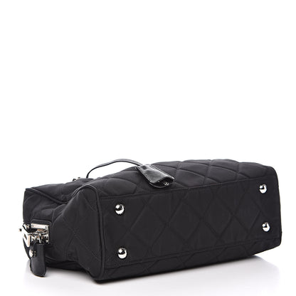 Prada Nylon Tessuto Impuntu Quilted Shoulder Bag Black 4 of 9