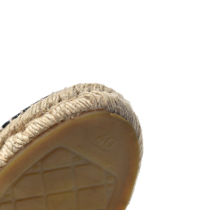 Chanel Lambskin CC Espadrilles 40 Beige Black 19 of 23