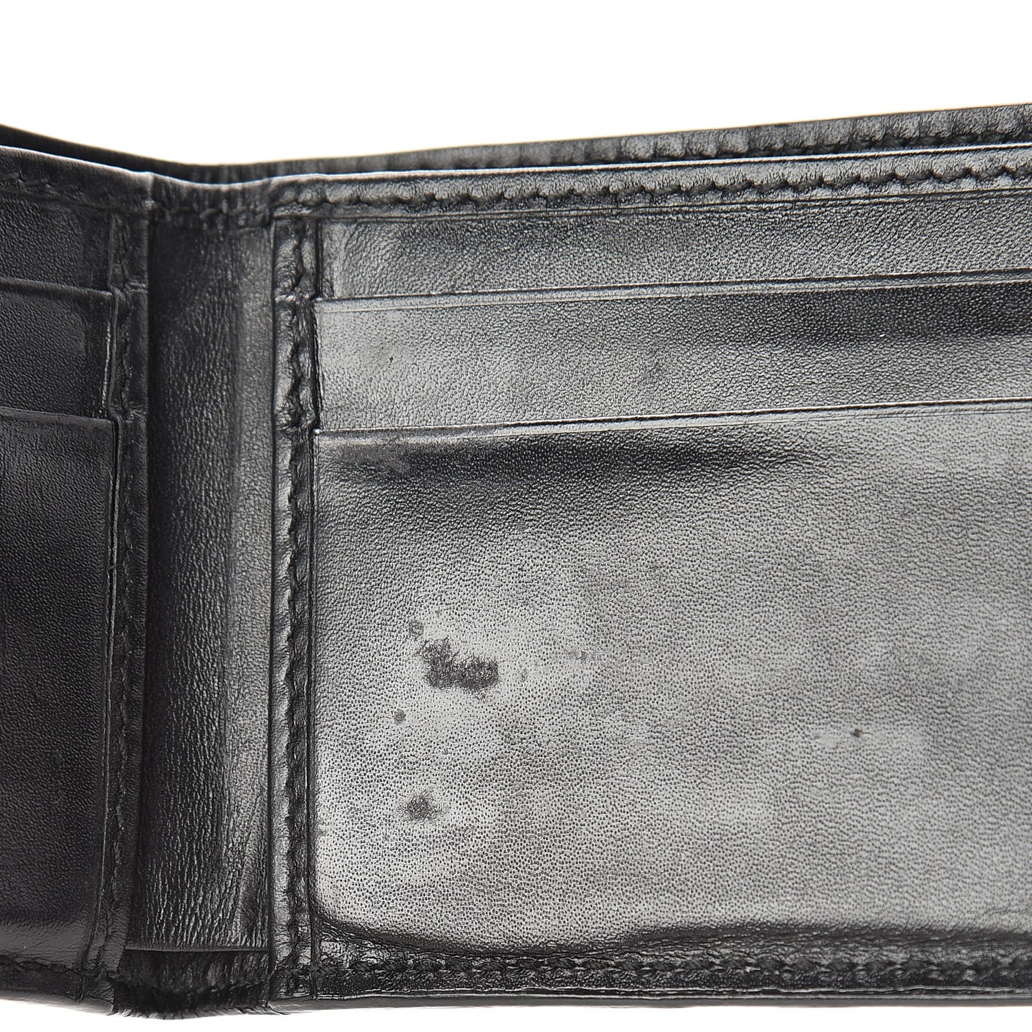 GG Supreme Monogram Fox Bi-Fold Wallet Black Grey