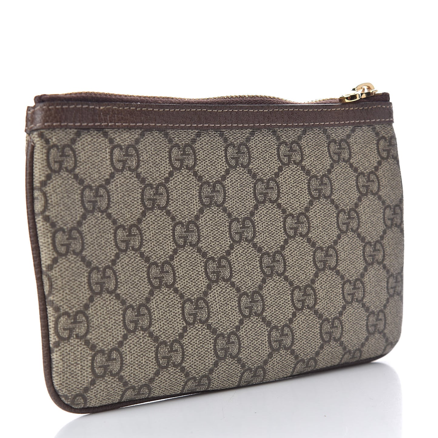 GG Supreme Monogram Web Small Ophidia Pouch Clutch Beige New Acero