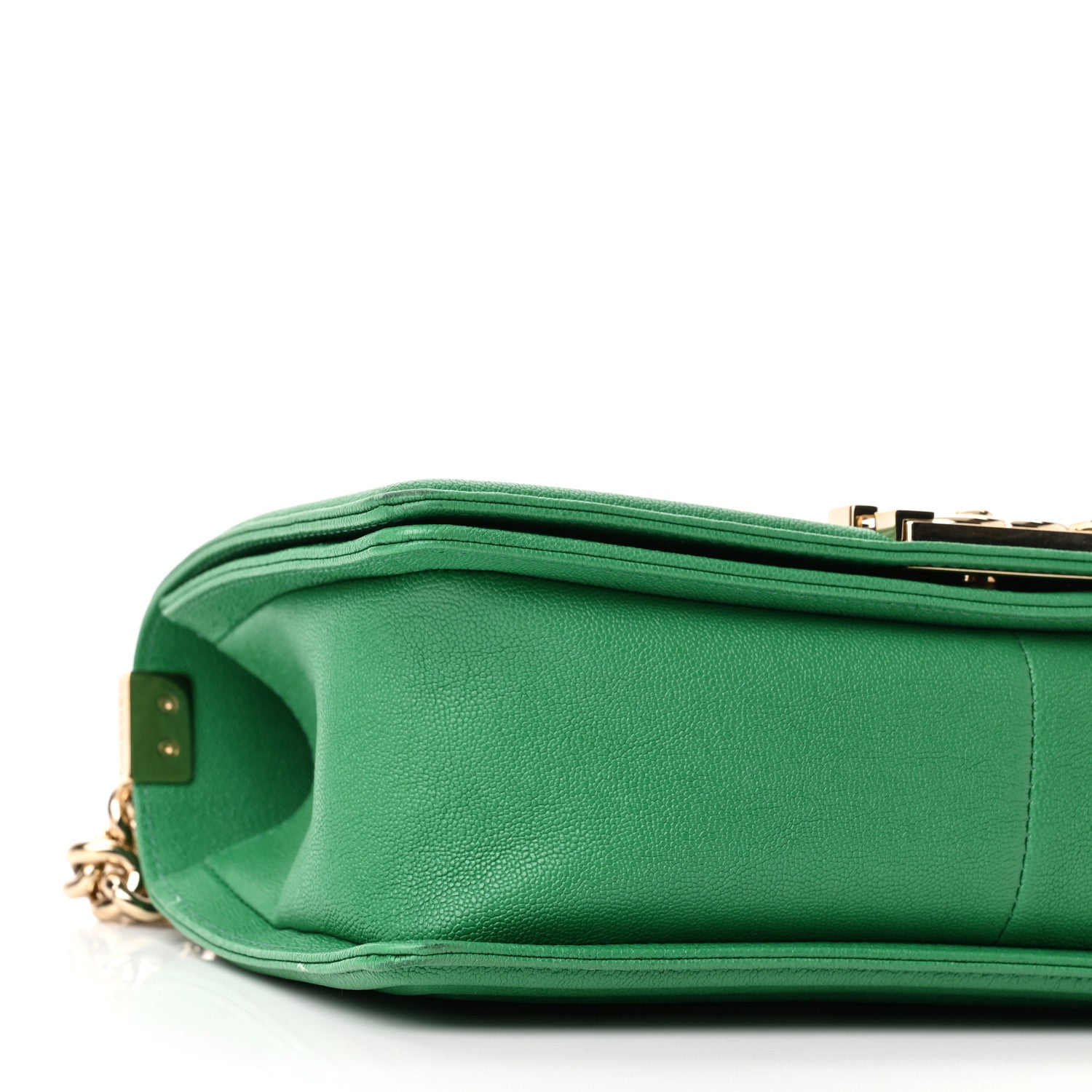 Chanel Caviar Quilted Medium Boy Flap Green 9 of 12