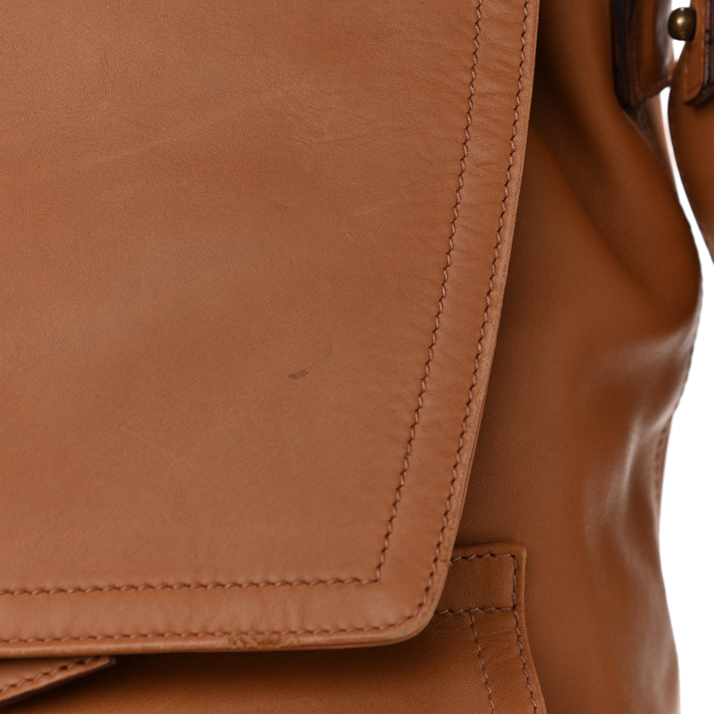 Calfskin Drawstring Backpack Brown