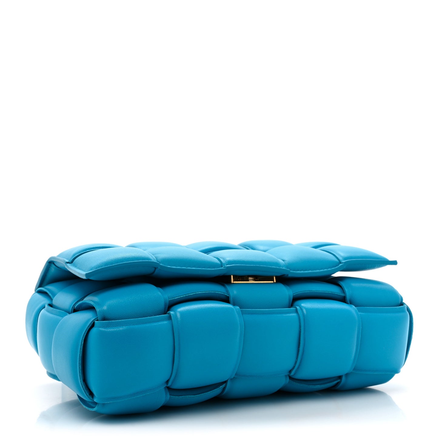 Nappa Maxi Intreccio Padded Cassette Crossbody Bag Pool