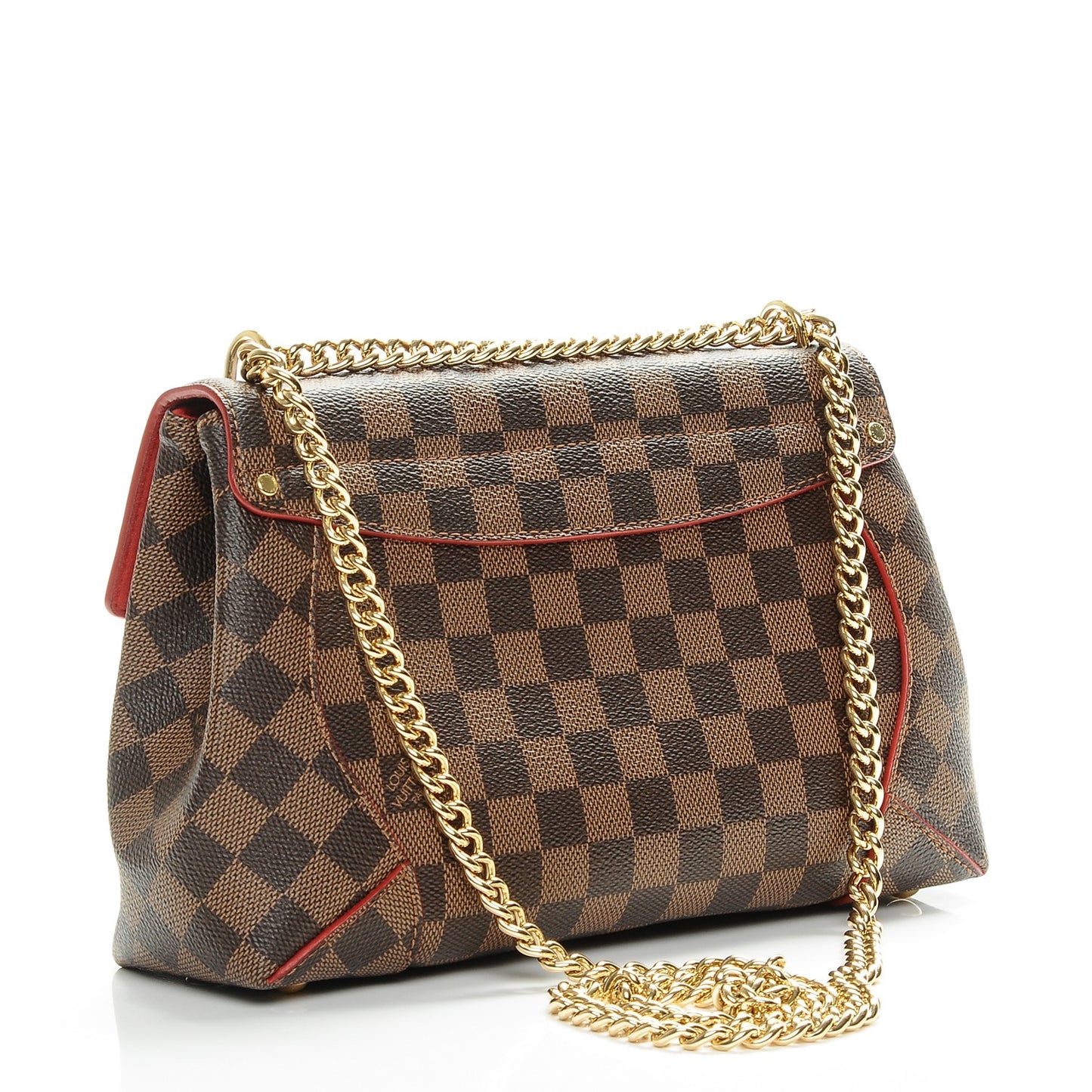 Damier Ebene Caissa Clutch Cherry