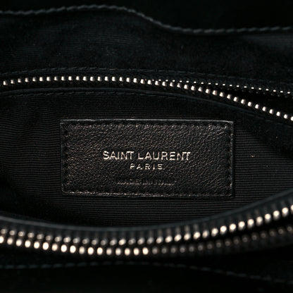 Saint Laurent Calfskin Y Quilted Monogram Medium Loulou Satchel Black 6 of 10