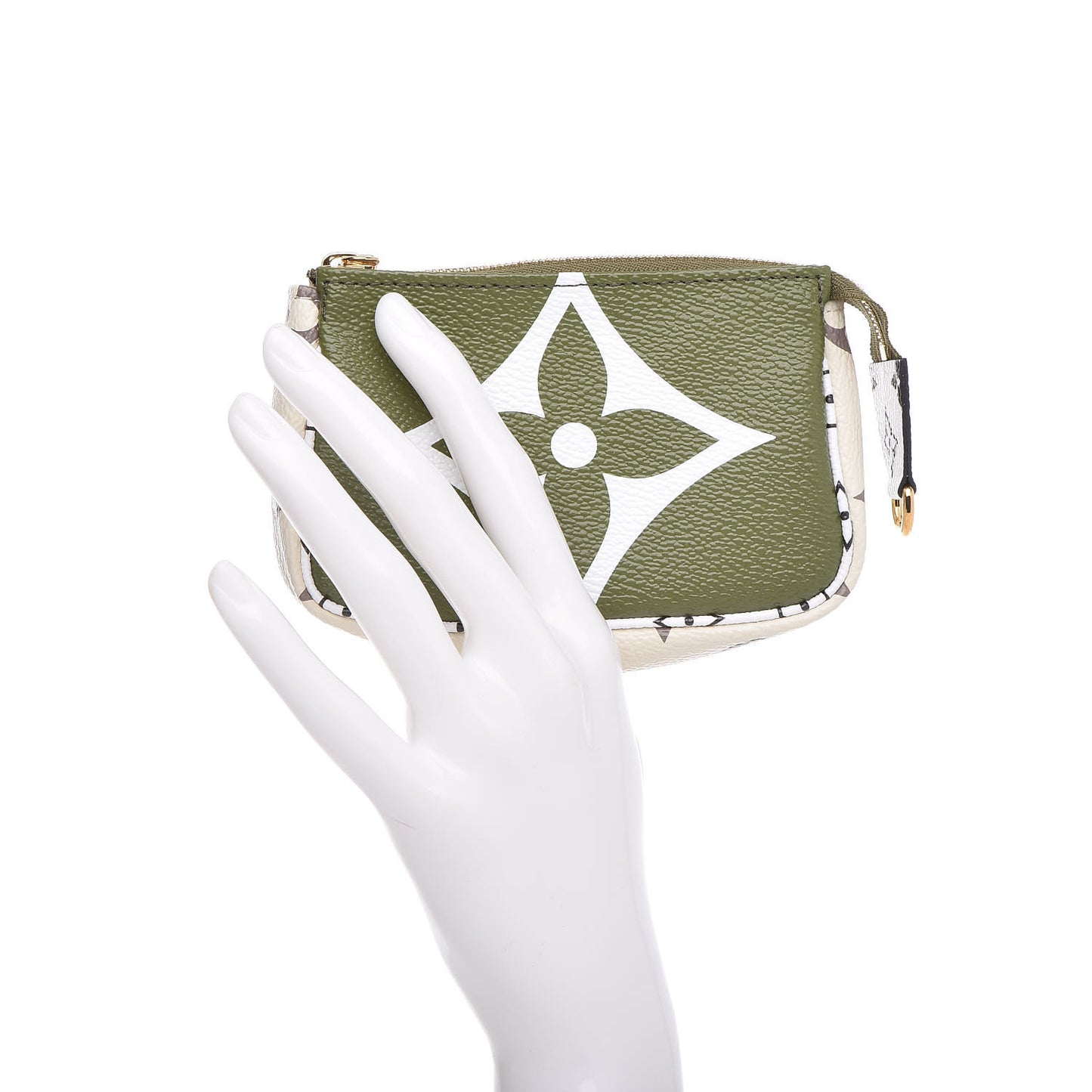 Monogram Giant Micro Pochette Accessories Kaki White