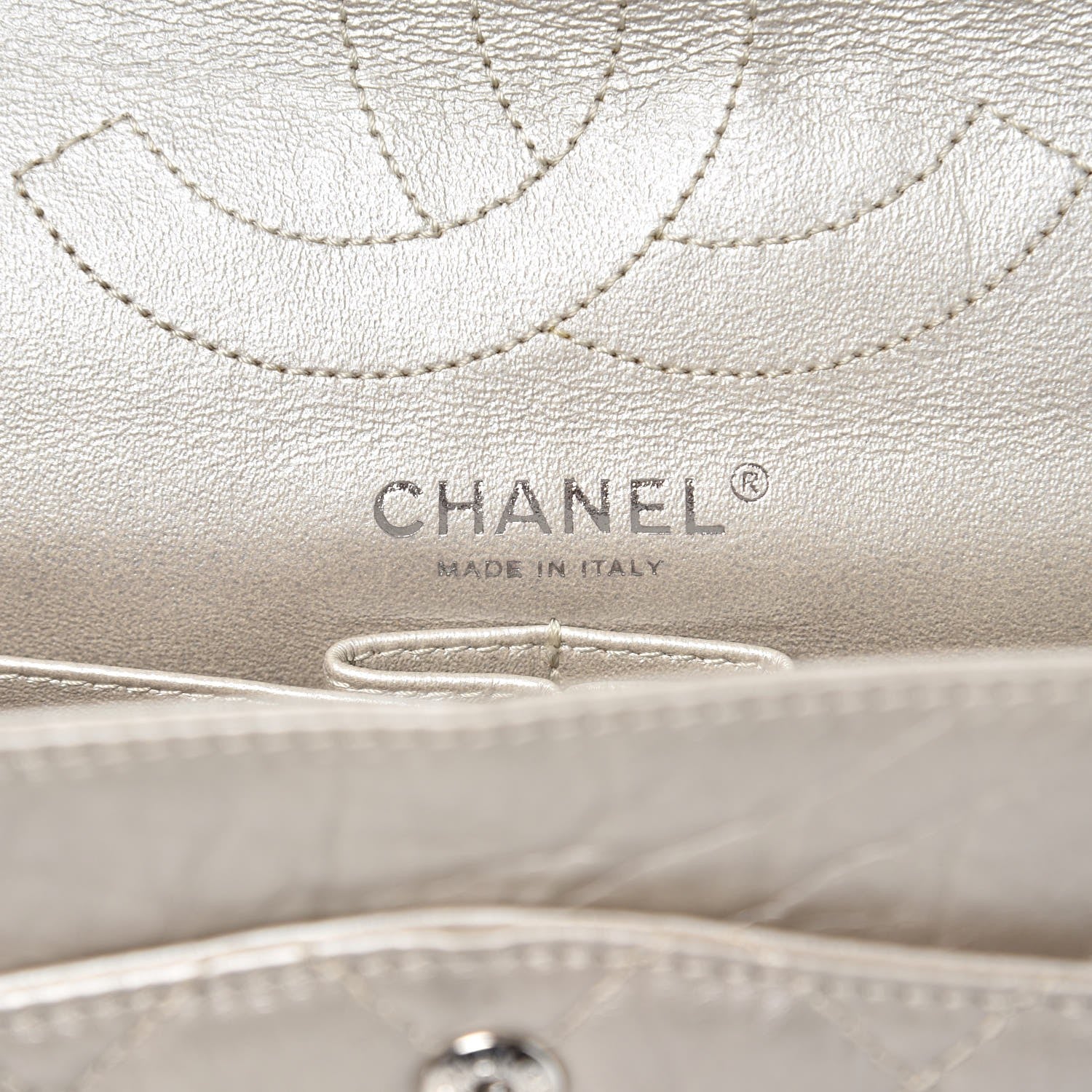 Chanel Metallic Aged Calfskin Quilted 2.55 Reissue 226 Flap Silver 6 of 8