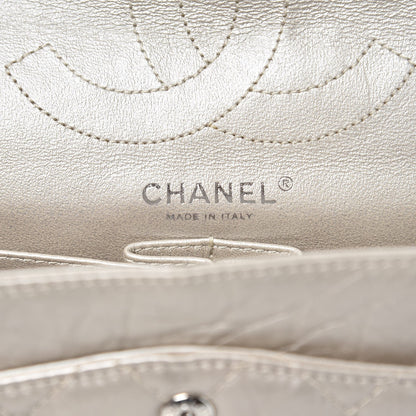 Chanel Metallic Aged Calfskin Quilted 2.55 Reissue 226 Flap Silver 6 of 8
