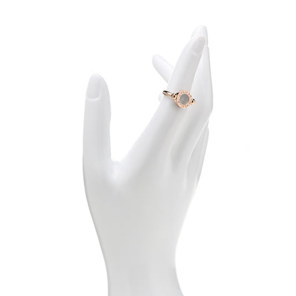 Bulgari 18K Rose Gold Mother of Pearl Onyx BVLGARI BVLGARI Ring 50 5.25 2 of 6