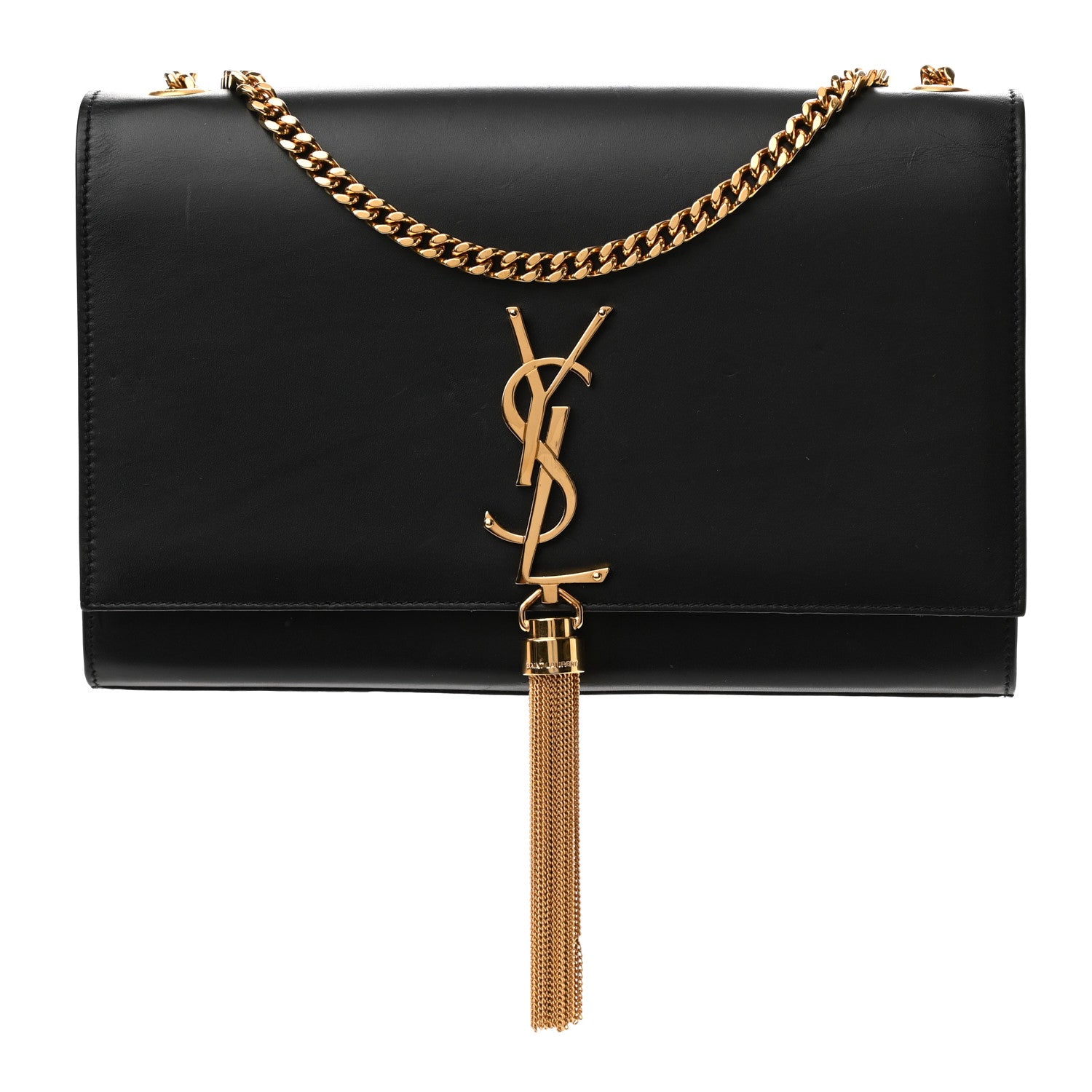 Saint Laurent Smooth Calfskin Medium Classic Monogram Kate Tassel Satchel Black 1 of 14