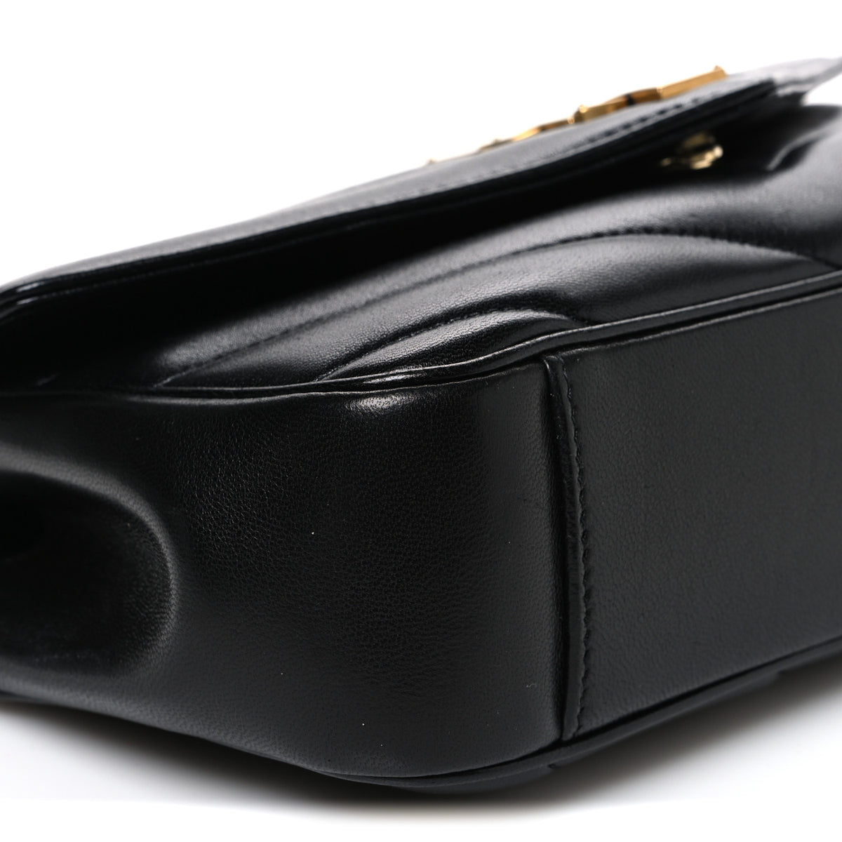 Saint Laurent Lambskin Chevron Quilted Small Loulou Black 10 of 12