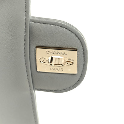 Chanel Lambskin Chevron Quilted Mini Rectangular Flap Grey 7 of 11