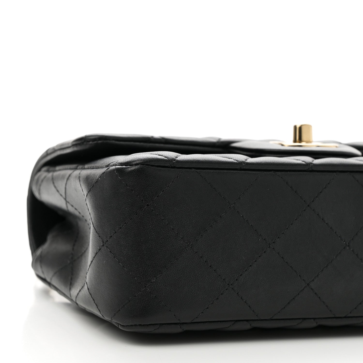 Chanel Lambskin Quilted Mini Rectangular Flap Black 9 of 11