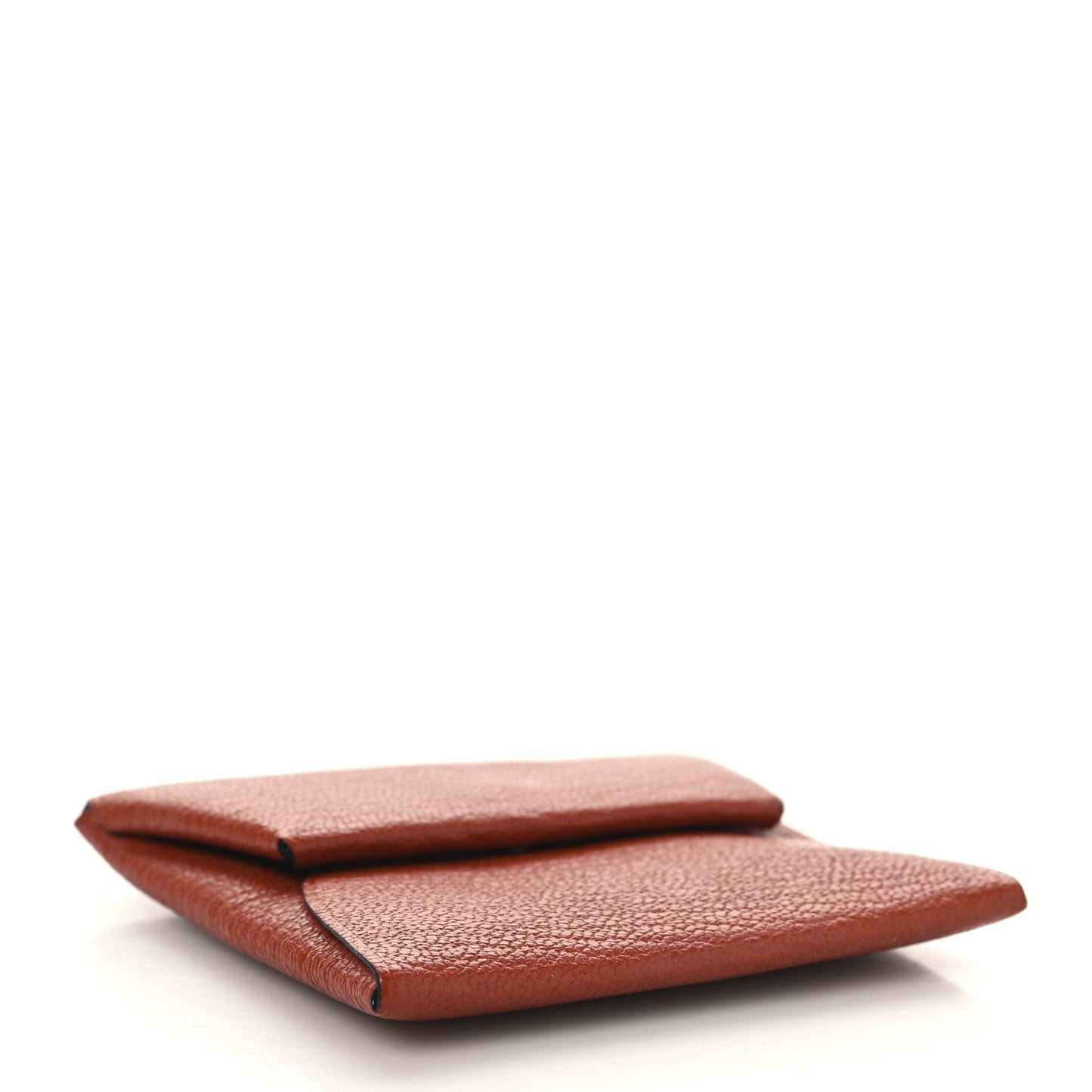 Chevre Mysore Bastia Verso Coin Purse Caramel Bleu Brume