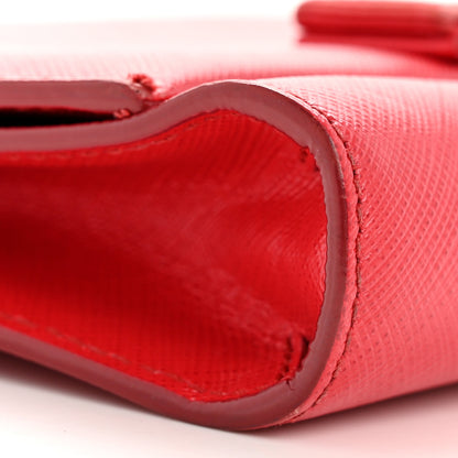 Salvatore Ferragamo Hammered Calfskin Mini Miss Vara Bow Chain Bag Red 8 of 11