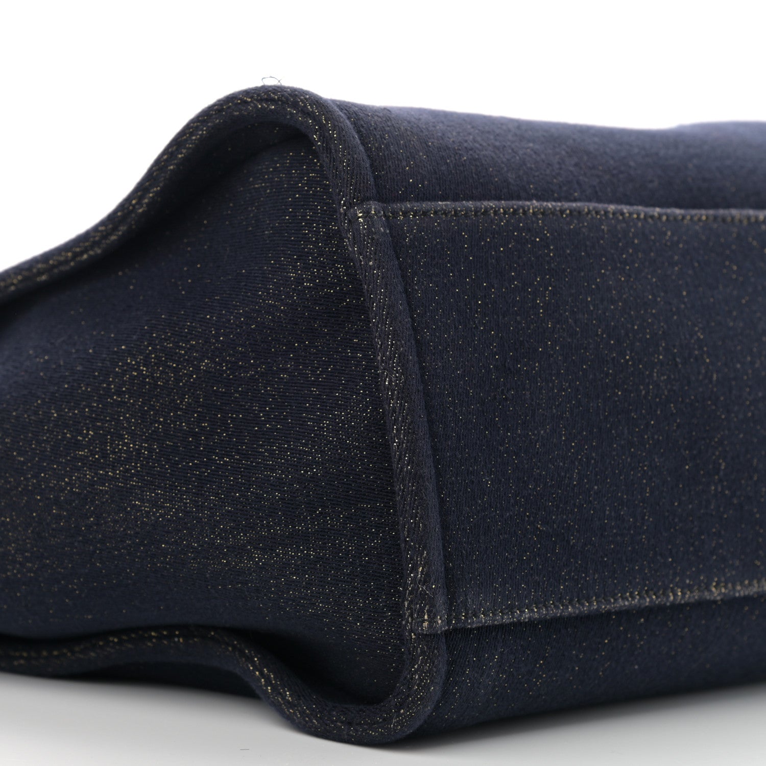 Chanel Lurex Canvas Medium Deauville Tote Navy Blue Gold 9 of 14