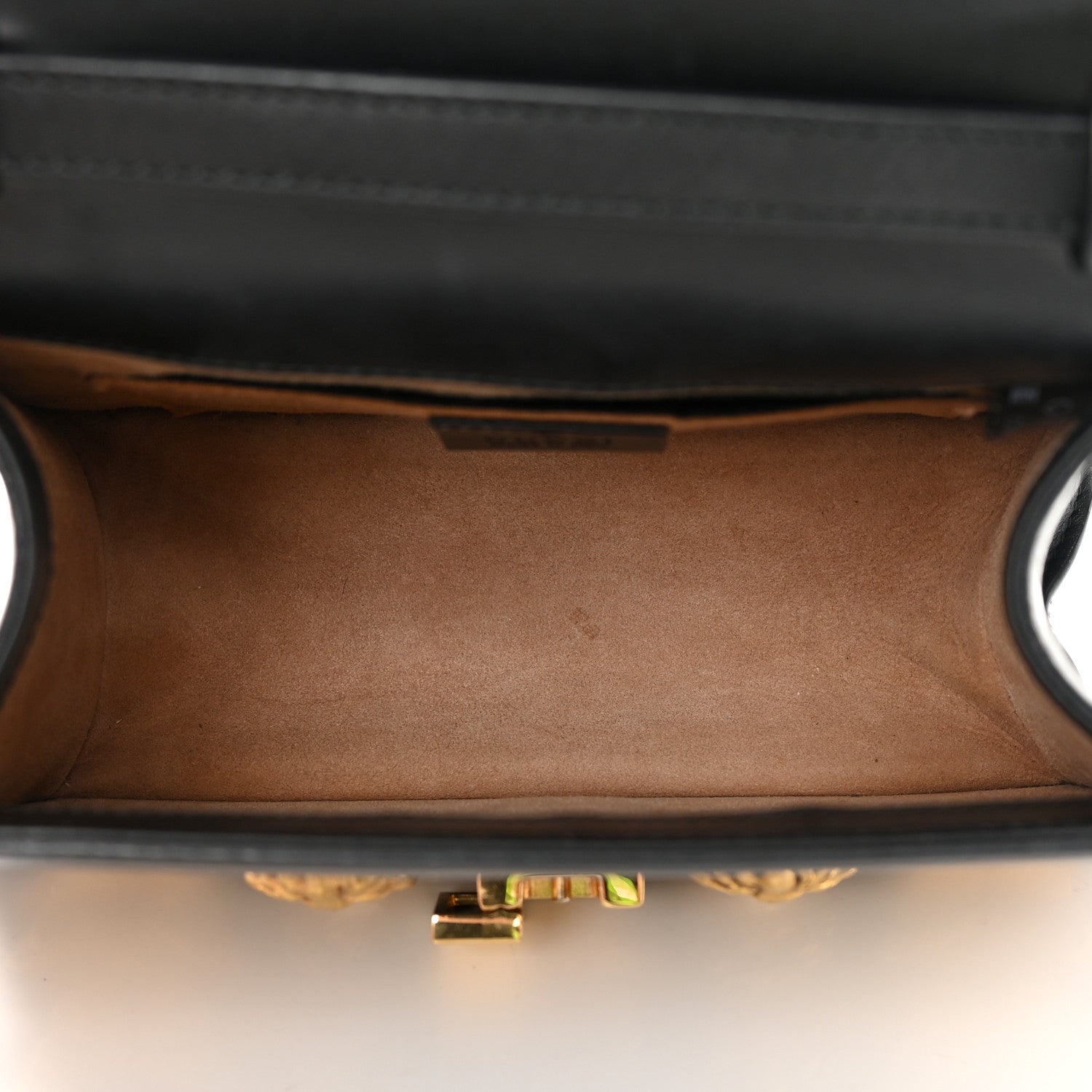 Gucci Calfskin Animal Studs Mini Sylvie Top Handle Bag Black 5 of 20