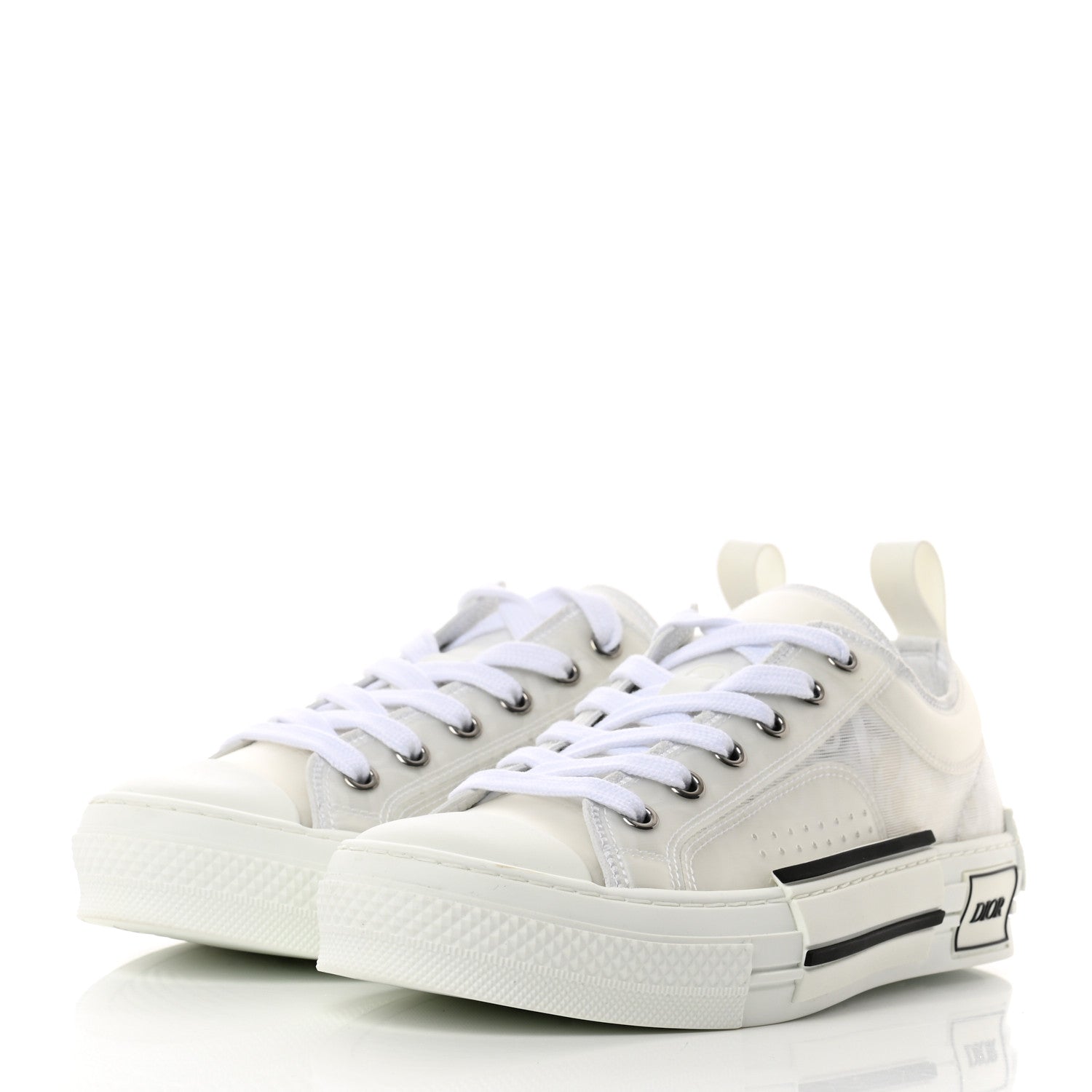 Christian Dior Technical Canvas Oblique Mens B23 Low Top Sneaker 37 White 3 of 10